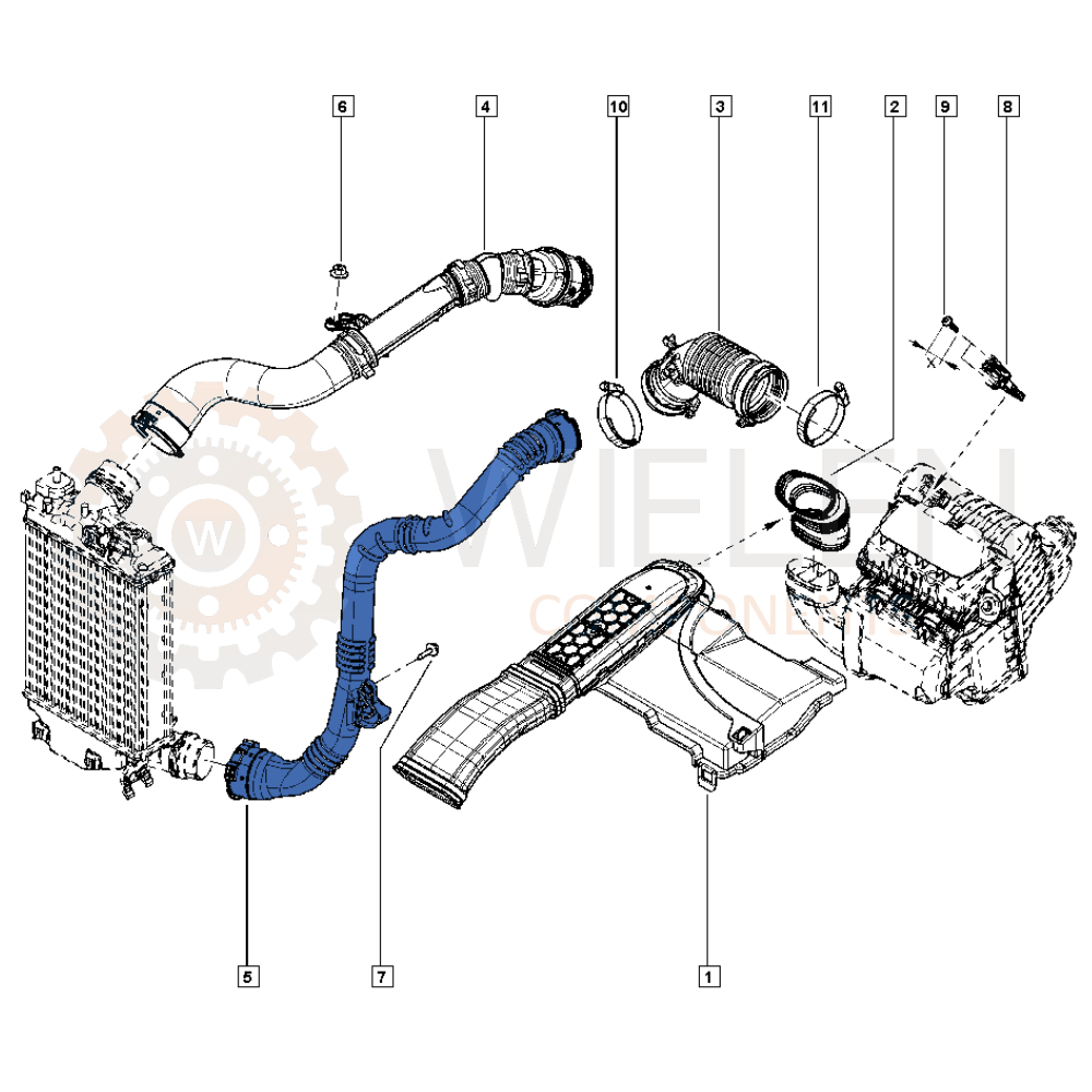 Manicotto Intercooler Per Nissan Qashqai - Ricambio Compatibile Con Modelli 1.5 DCI - Foto 4