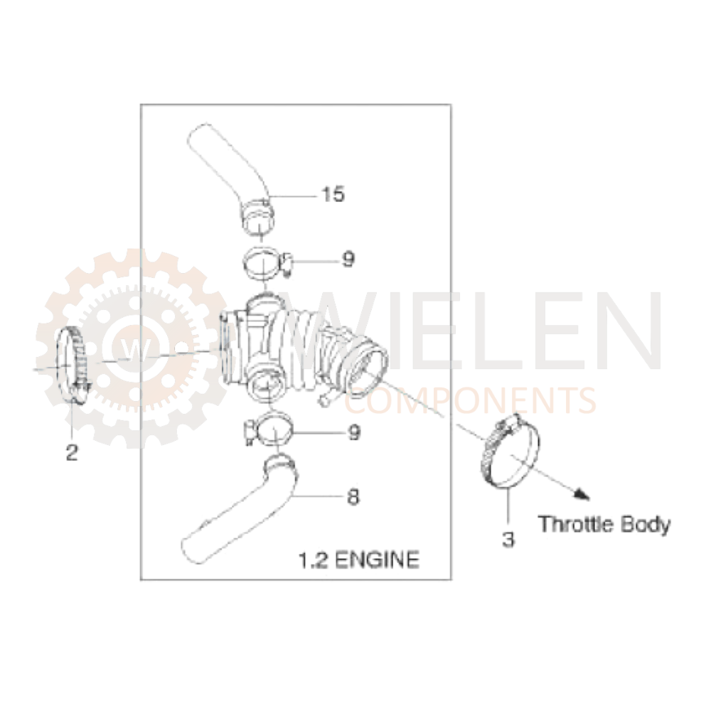 Manicotto Aspirazione Chevrolet W15137H