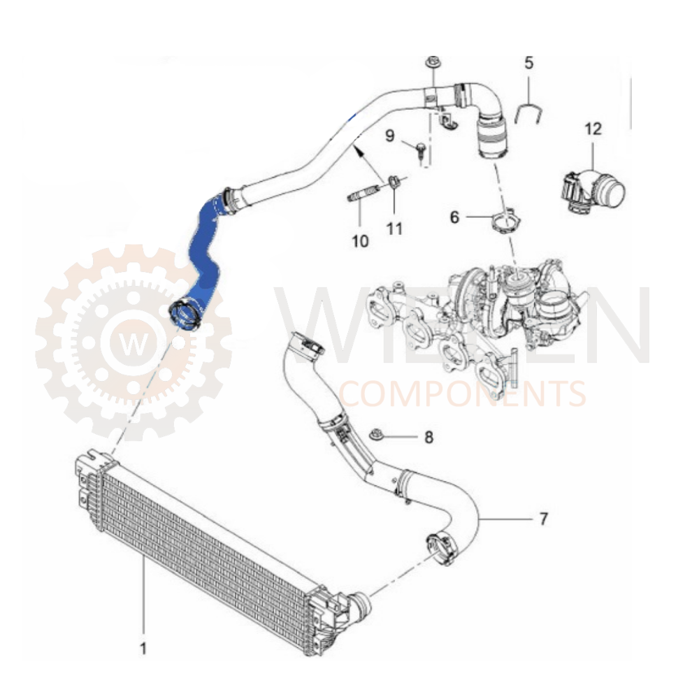 Manicotto Intercooler Renault W15665H