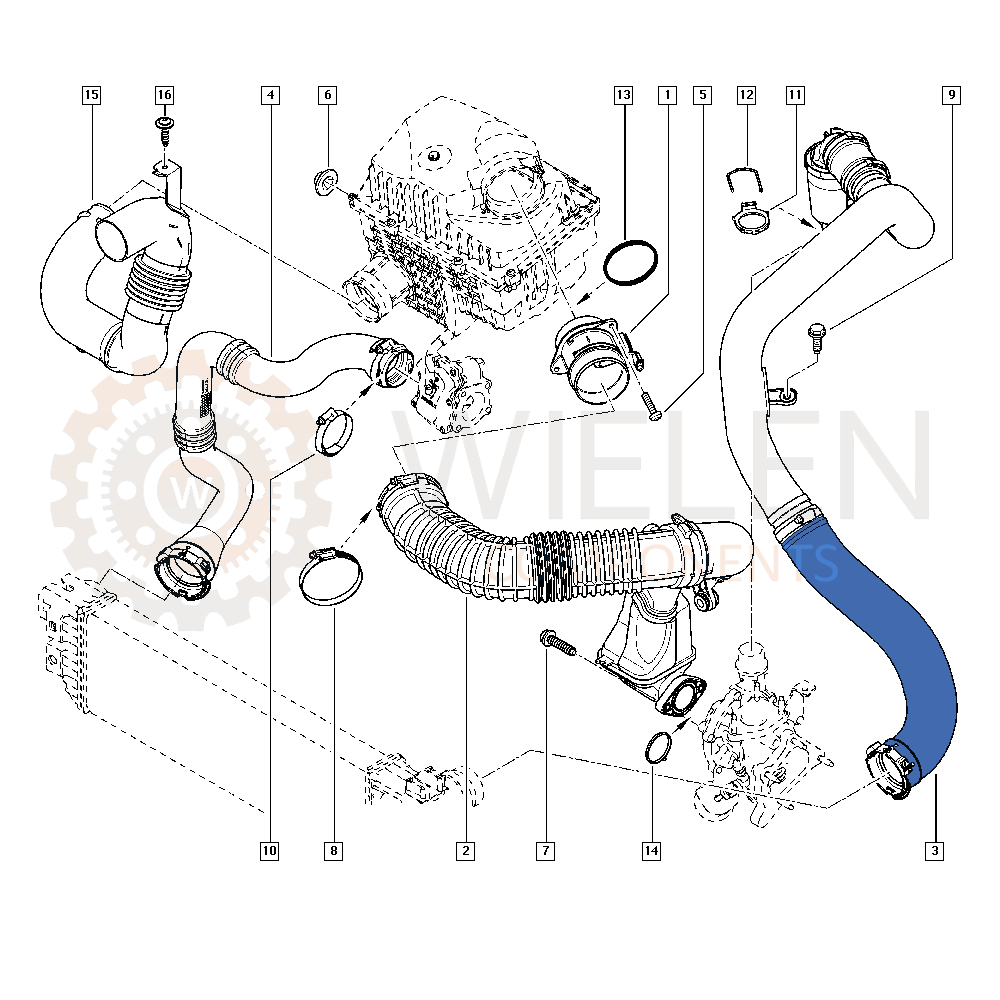 Manicotto Intercooler Nissan W15672H