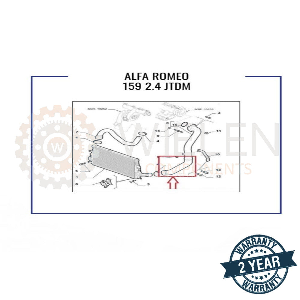 Manicotto Intercooler Alfa Romeo W17052H