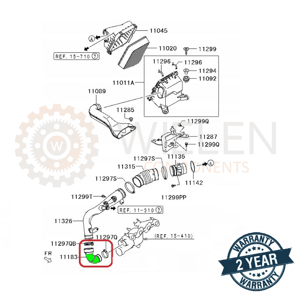 Manicotto Intercooler Mitsubishi W16456H