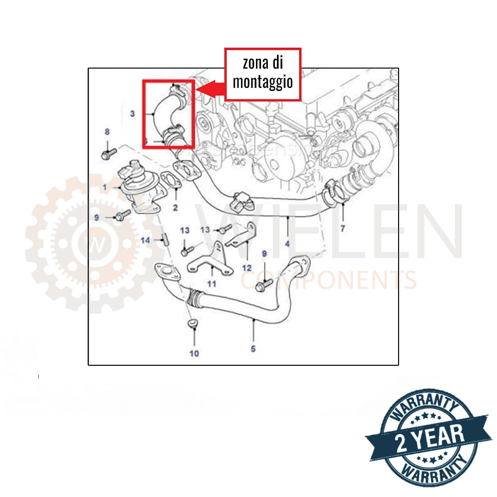 Manicotto Intercooler Ford W17026H