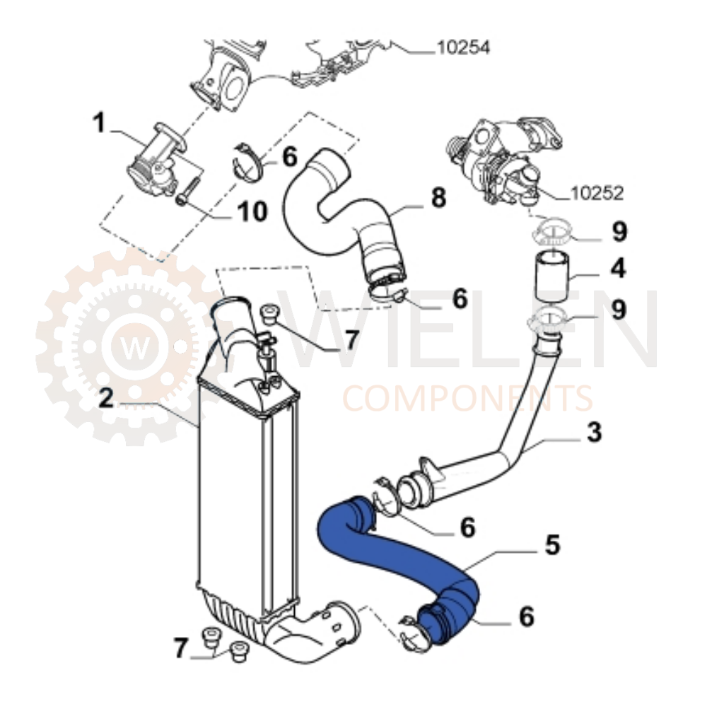 Manicotto Intercooler Fiat W144138H