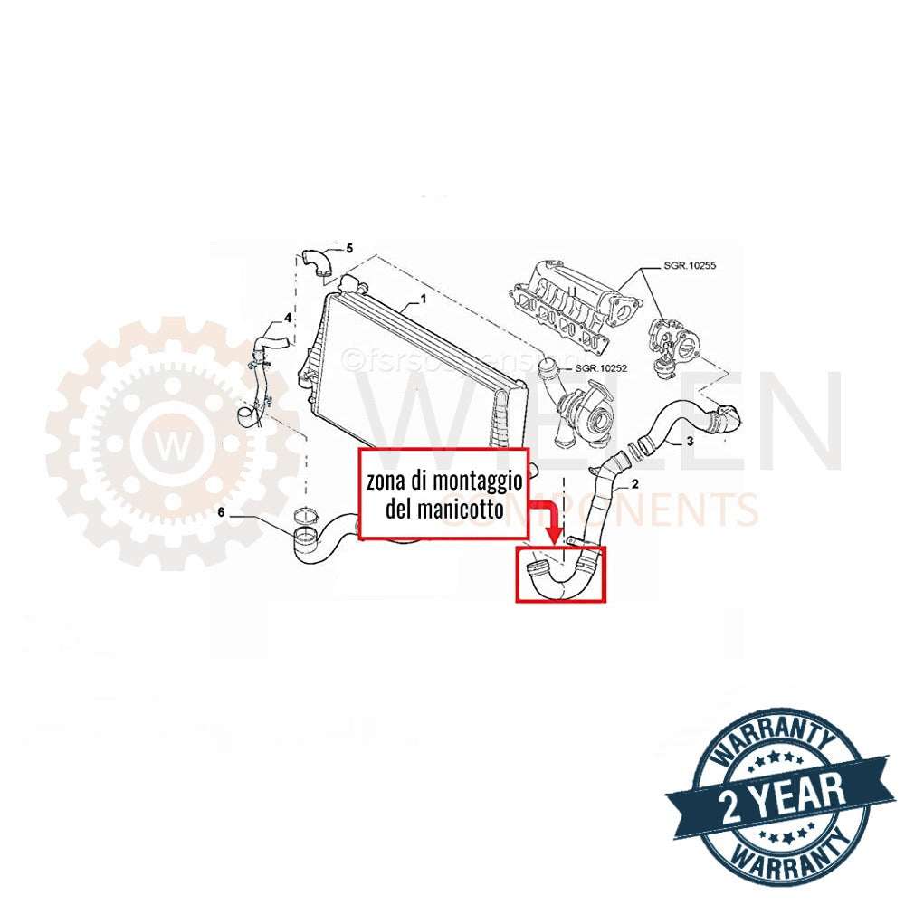 Manicotto Intercooler Fiat W170561H