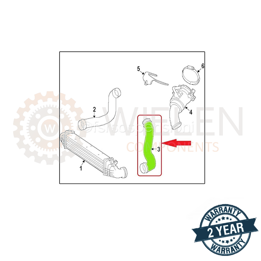 Manicotto Intercooler Mercedes-Benz W138210H
