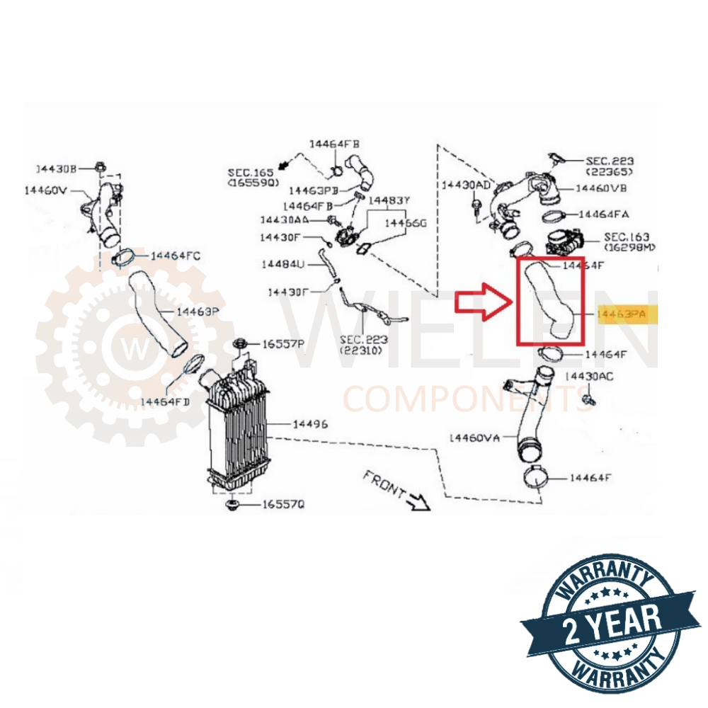 Manicotto Intercooler Nissan W141104H