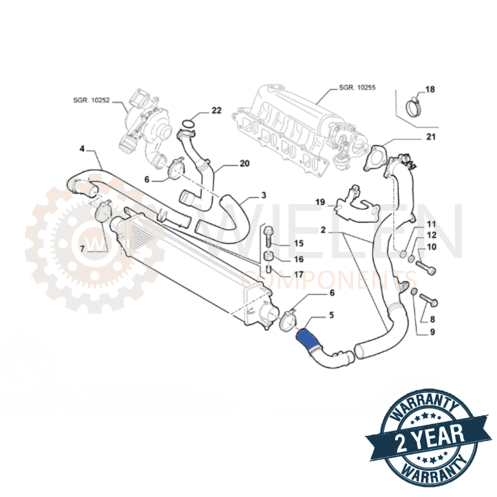 Manicotto Intercooler Fiat W144139H