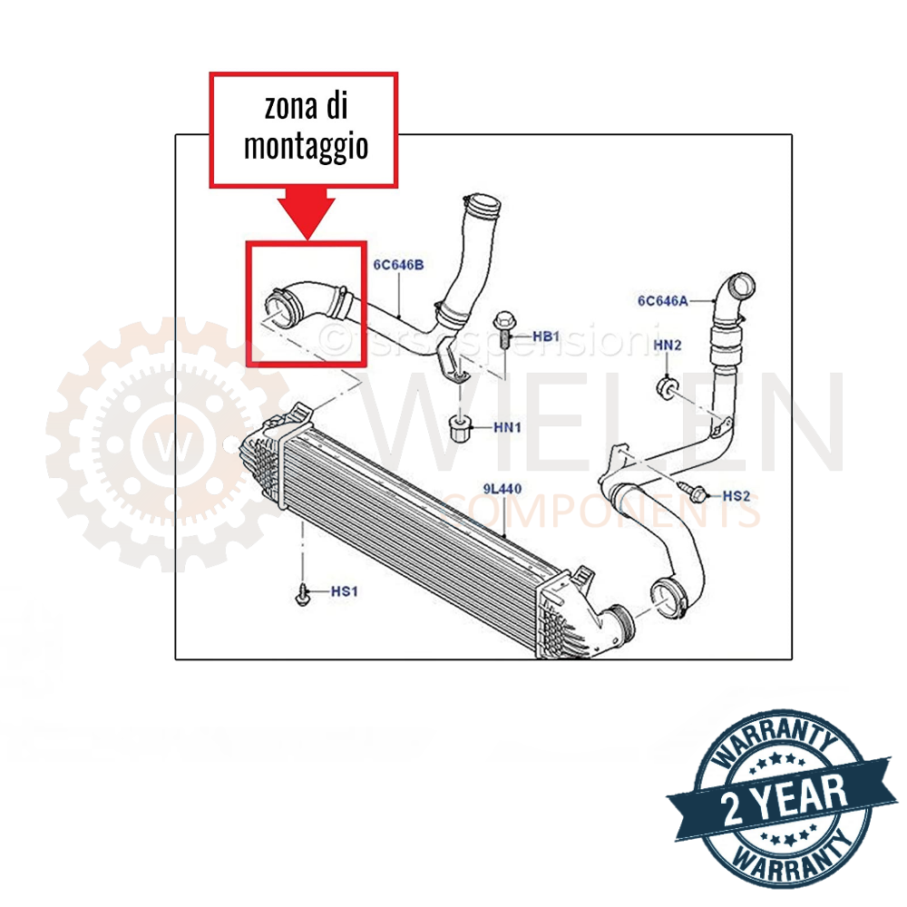 Manicotto Intercooler Ford W170591H