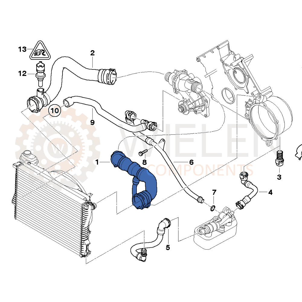 Manicotto Radiatore Bmw W105228H