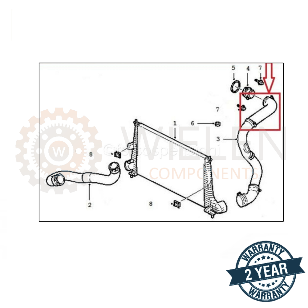 Manicotto Intercooler Saab W16451H