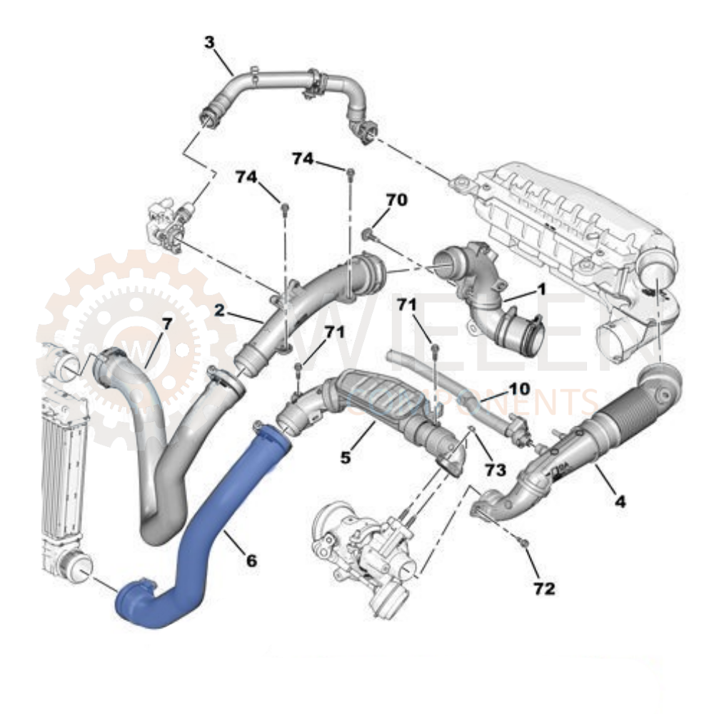 Manicotto Intercooler Smart W160561H