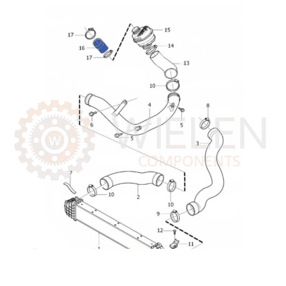 Manicotto Intercooler Volvo W16351H