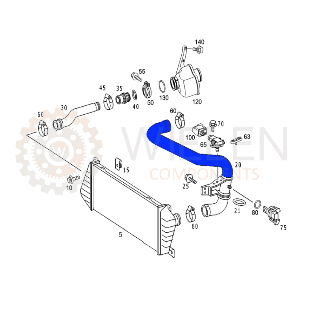 Manicotto Intercooler Mercedes-Benz W133413H