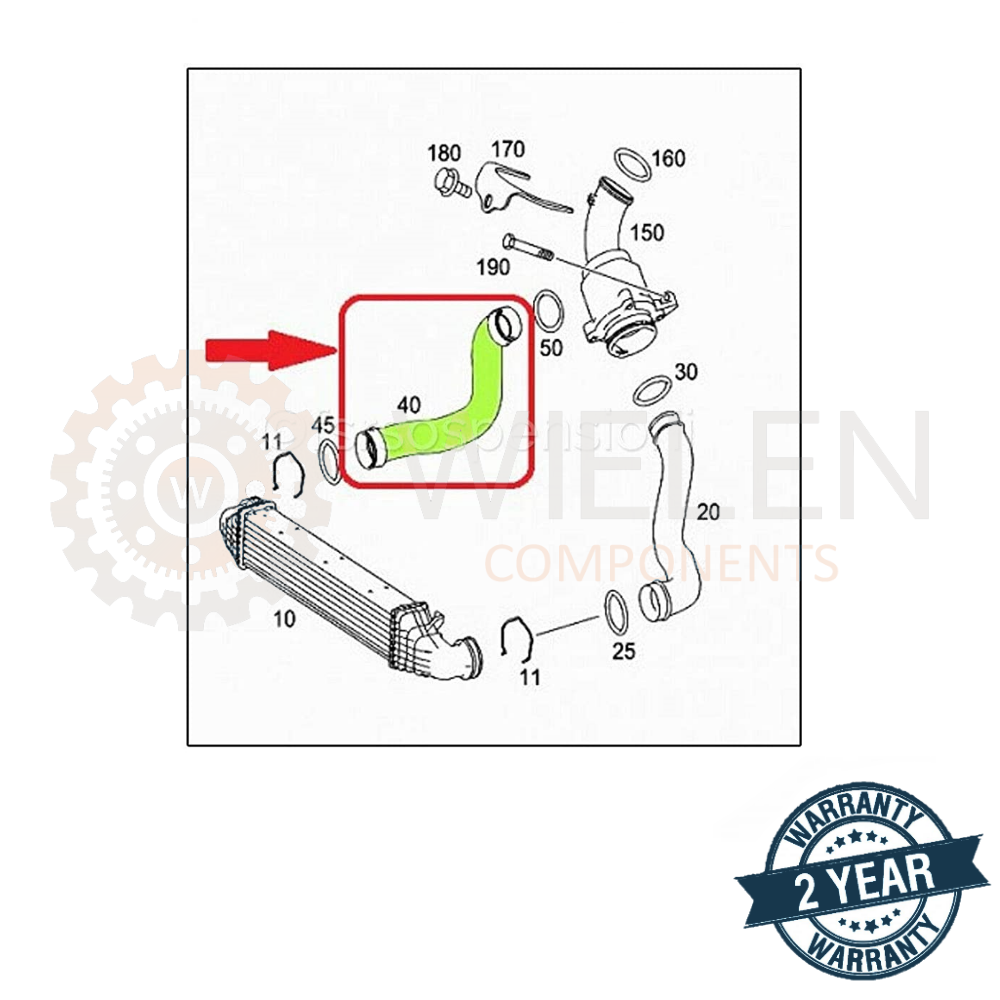 Manicotto Intercooler Mercedes-Benz W138415H