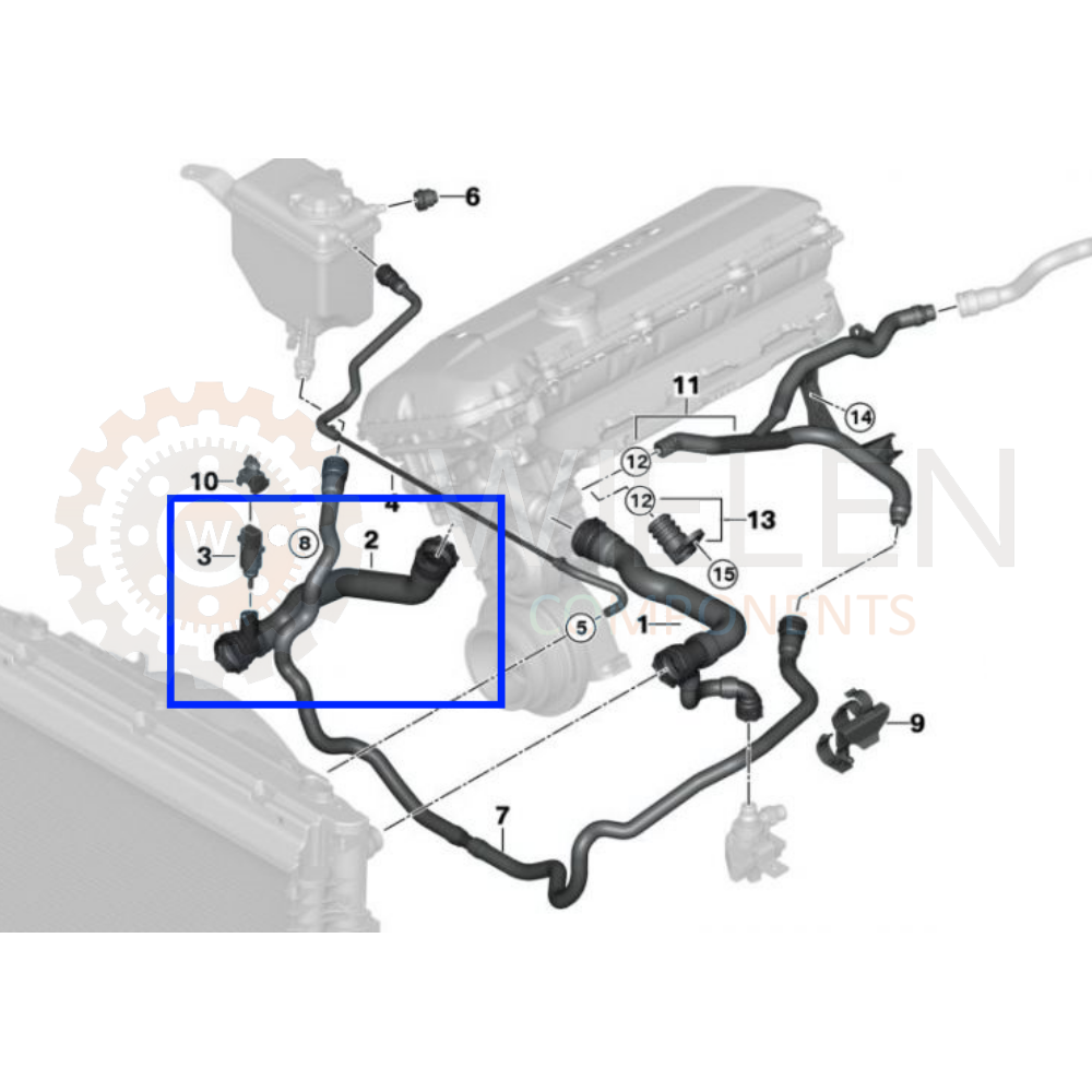 Manicotto Radiatore Bmw W119257H