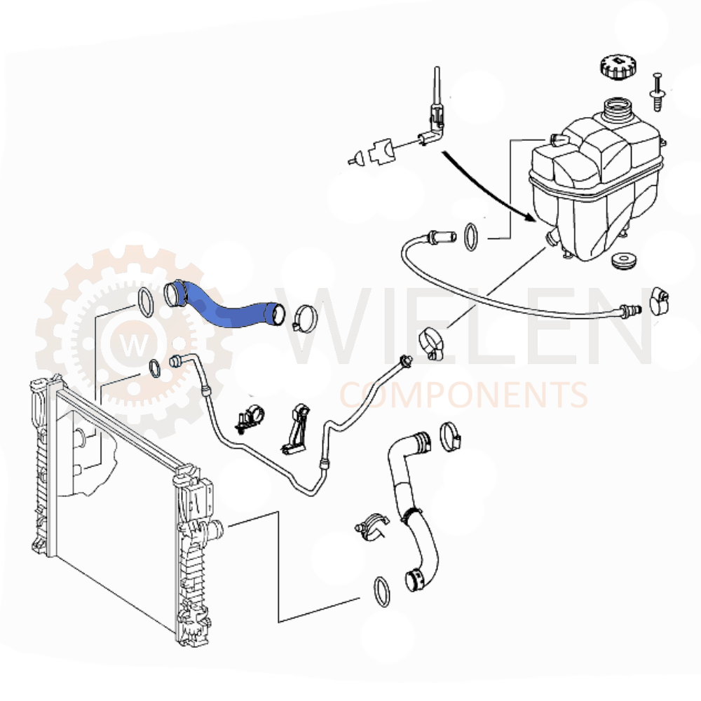 Manicotto Radiatore Mercedes-Benz W133536H