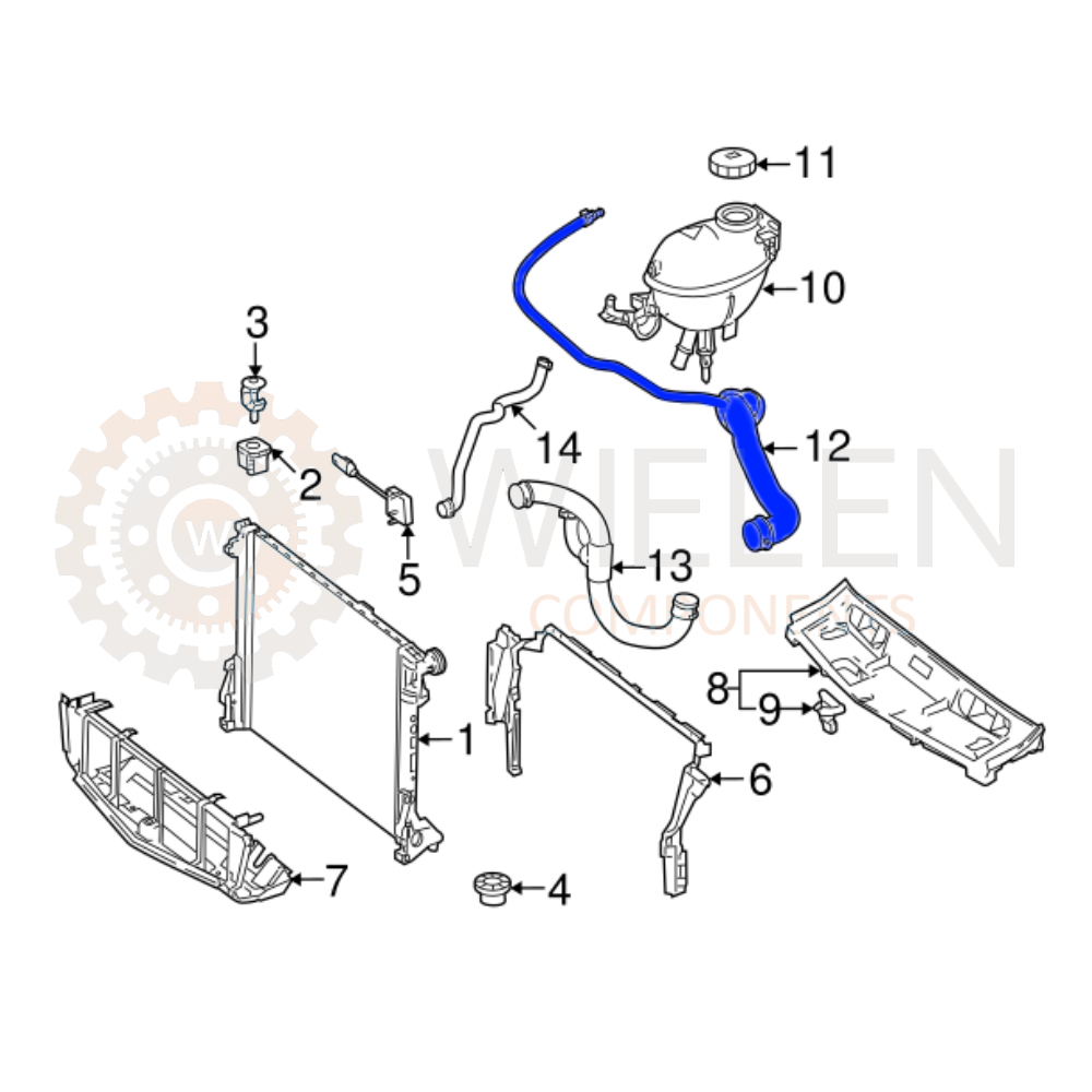 Manicotto Radiatore Mercedes-Benz W110382H