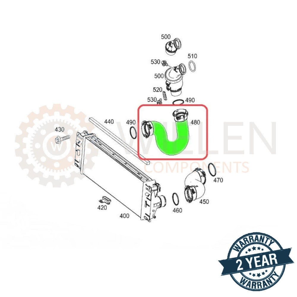 Manicotto Intercooler Mercedes-Benz W155580H