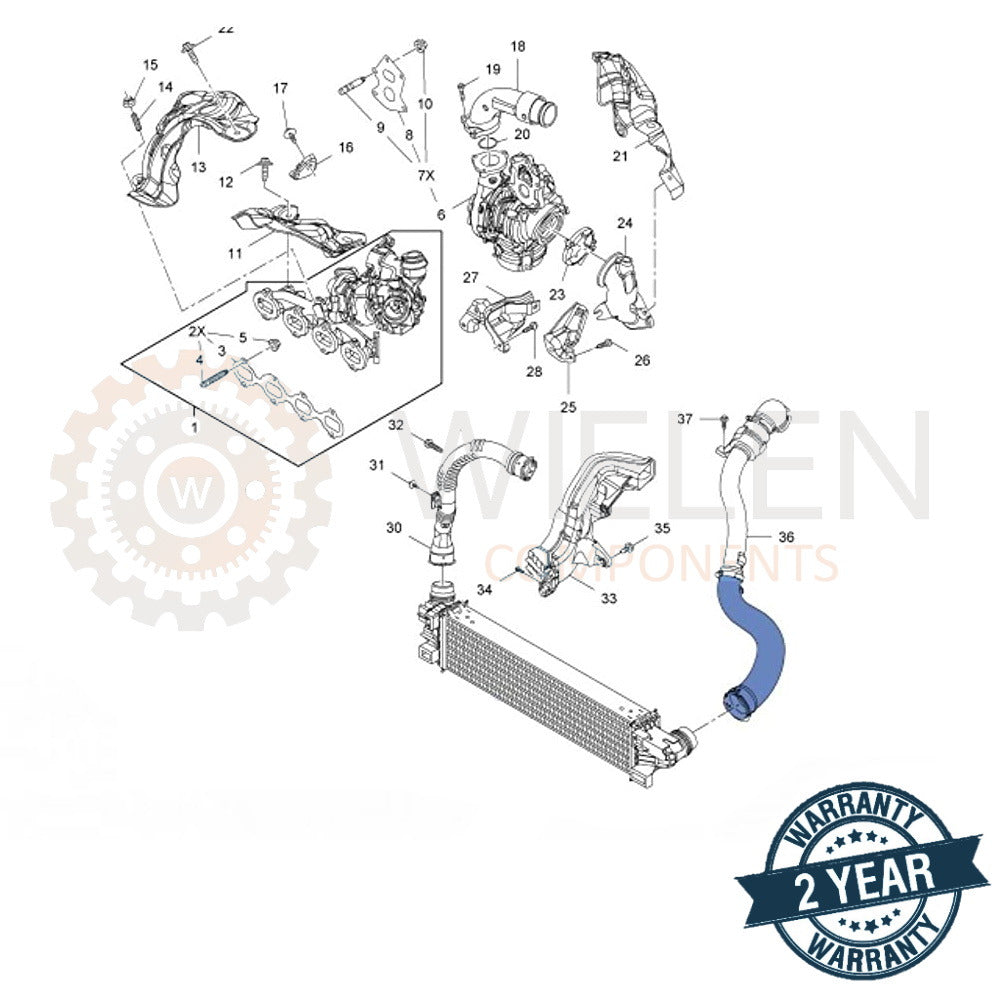 Manicotto Intercooler Opel W15667Silh