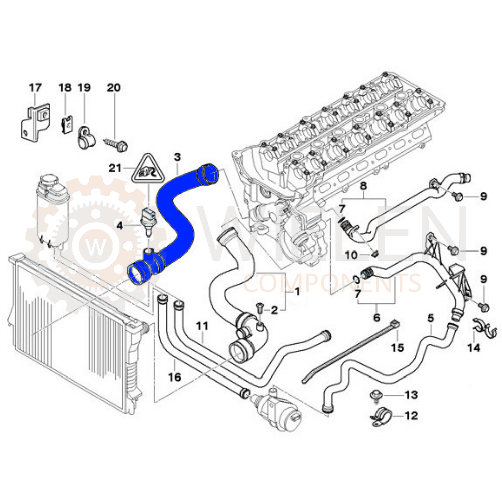 Manicotto Radiatore Bmw W105224H